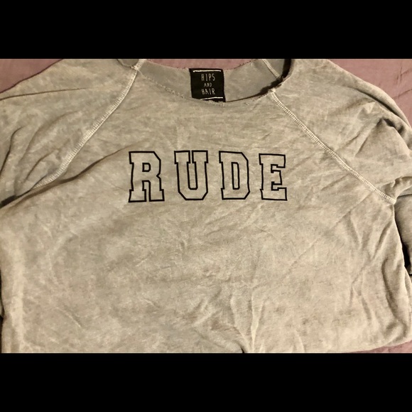 Graphic “Rude”Sweatshirt - Picture 6 of 7